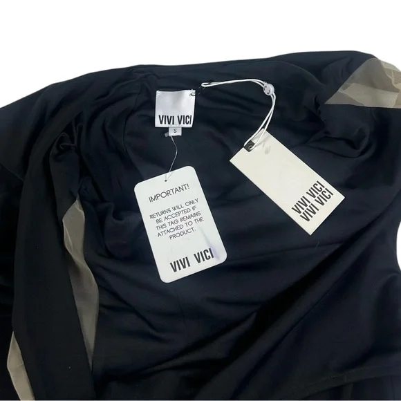 VIVI VICI Sharon Midi Black Cocktail Dress - Picture 13 of 15